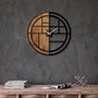 Wallity Reloj de pared decorativo de madera y metal Nogal y Negro